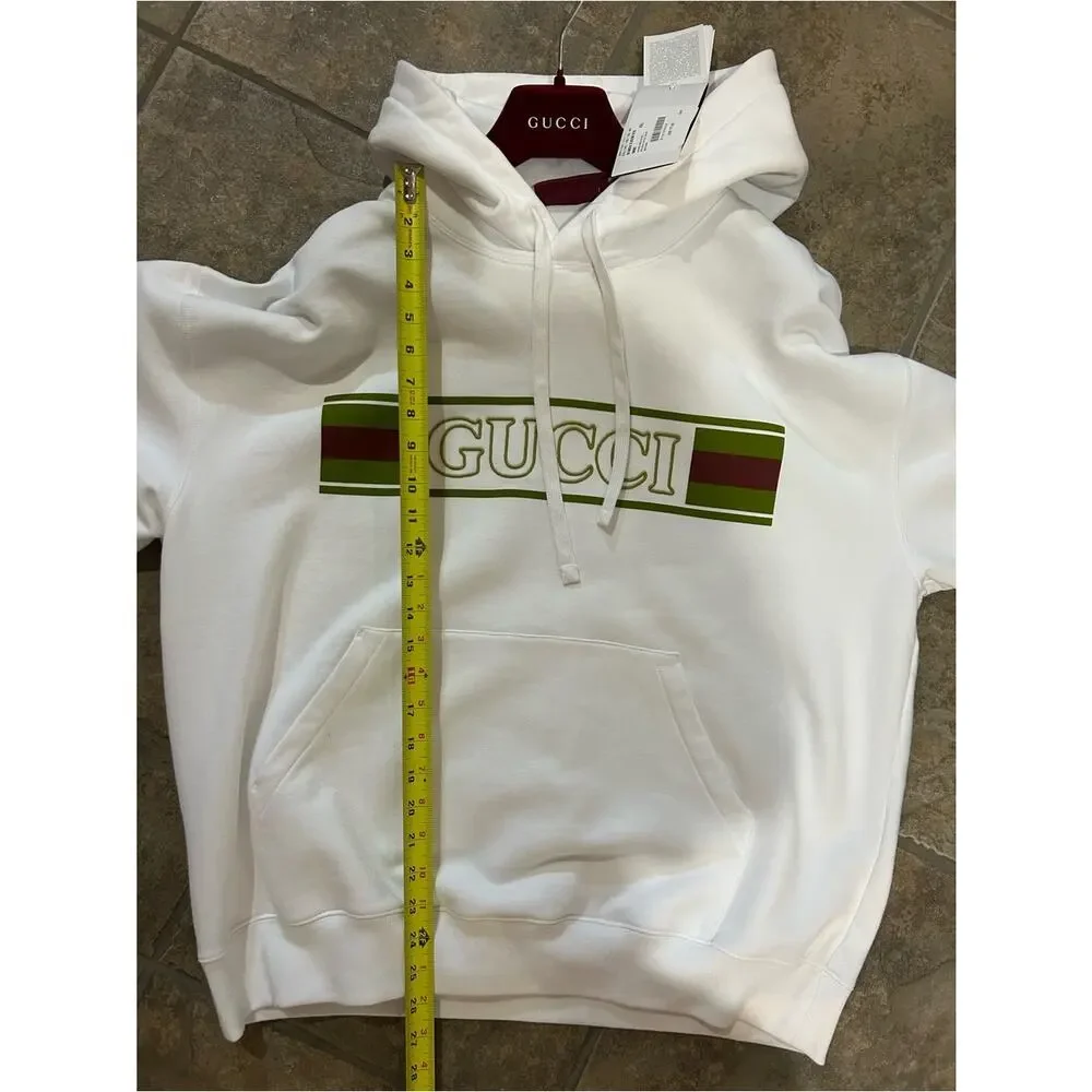 Men's Gucci, embroidered cotton hoodie, size XXL made in Italy